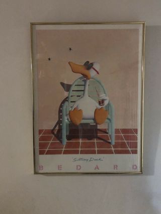 Michael Bedard Sitting Duck Poster 1982 Framed 30” X 22”