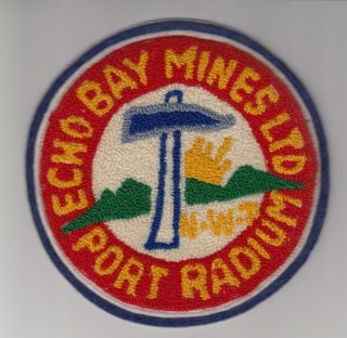 Echo Bay Mines Jacket Patch Port Radium N.  W.  T.
