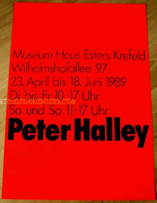 German Exhibition Poster 1989 - Peter Halley Art Print Lithograph