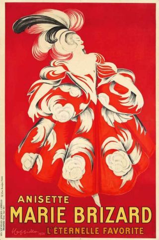 Anisette Marie Brizard Cappiello Vintage French Wine Spirits Canvas Print 13x20