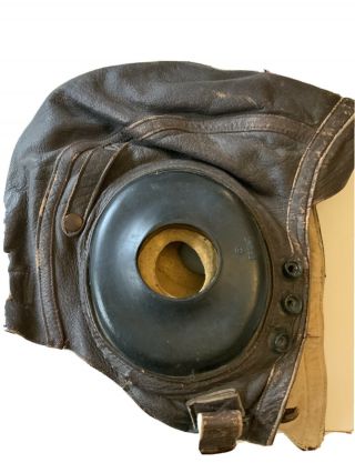 Ww2 Us Army Air Force Type A - 11 Leather Flight Helmet (medium)