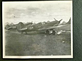 1940s China Avg Flying Tigers Air Force P - 40 Planes With Emblem Photo 中国飞虎空军战机
