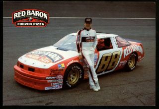 Car Auto Racing Oversized Postcard Nascar Buddy Baker Red Baron Pizza 1988