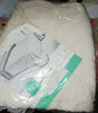 Vintage White Full Size Candlewick Bedspread - In Package - Cotton