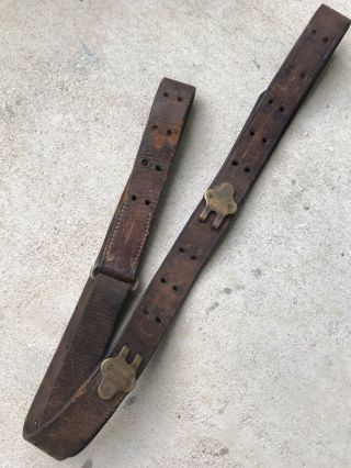 Wwii Us Army M1907 Field Leather Sling Unmarked Springfield M1 Garand & 1903