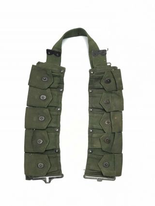 Ww2 Or Korean 10 Pocket Ammo Belt Army Usmc ?