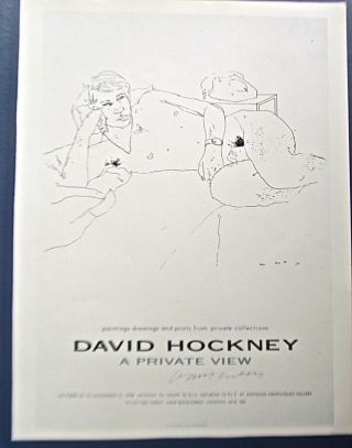 David Hockney A Private View Show Poster Reprint In London (male Nudity)