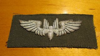 Wwii Us Army Air Force Aerial Gunner Wings Bullion Officer Uniform Jacket Patch