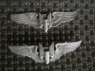 Vintage Ww2 Sterling 3 " Aerial Gunners Wings (2).  Pin Back,  Clutch Back::