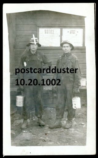1002 - Copper Cliff Ontario 1910s Finnish Miners.  Real Photo Postcard