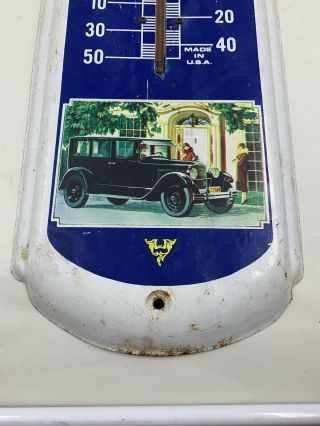 VTG Packard Motor Cars Metal Thermometer Advertising Sign USA,  Ask the Man 2