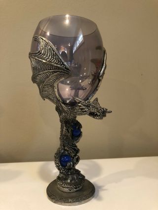 Pewter Dragon Wine Goblet