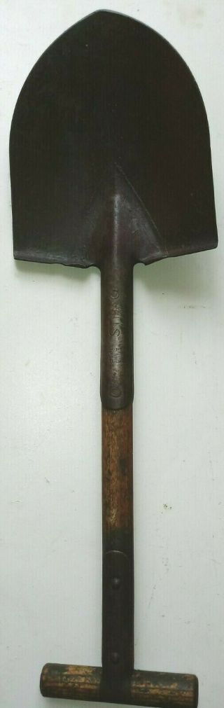 Ww2 Army Us Ames 1943 Trench Shovel M1910 T - Handle Spade Wwii