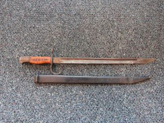 Wwii Japanese Type 30 Training Bayonet With Scabbard