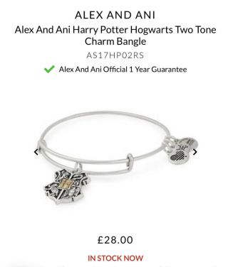 Alex And Ani,  Energy Infused Harry Potter Hogwarts Crest Charm Bracelet