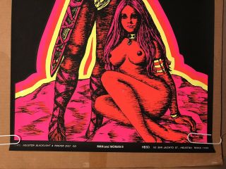 Man & Woman ll Vintage Blacklight Poster 1970 Houston Poster Inc 2