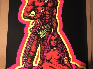 Man & Woman ll Vintage Blacklight Poster 1970 Houston Poster Inc 3