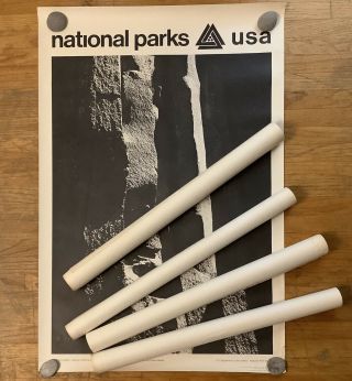 1968 Ansel Adams National Parks Poster Set Of 5 Death Valley & More
