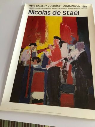 Nicolas De Stael,  Les Musiciens,  Art Exhibition Poster,  Tate Gallery,  1981