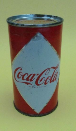 Vintage Coca - Cola Diamond Coke Can Flat Top 12 Oz Hayward California