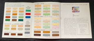 1938 Sherwin Williams Home Decorator and Color Guide PAINT CHIPS 2