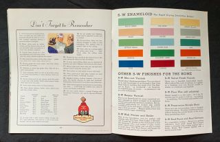 1938 Sherwin Williams Home Decorator and Color Guide PAINT CHIPS 3