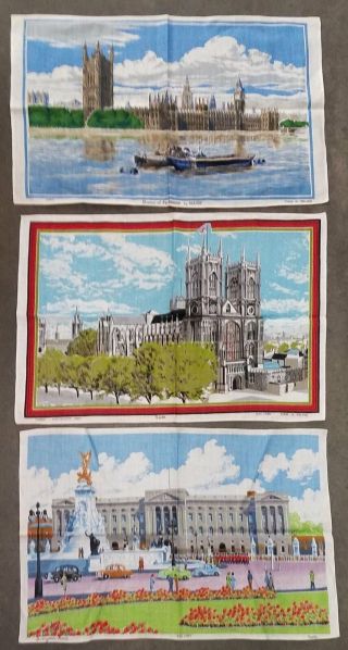 Vintage London Ulster Irish Linen Tea Towels