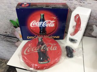 Coca Cola Blinking Disc Telephone With Neon Lights And Musical Ringer