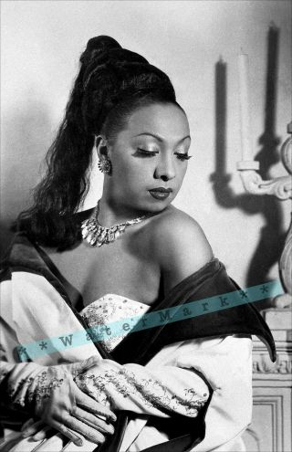 Josephine Baker 1950 Dancer Singer Activist Vintage Poster Print B&w Photo Art