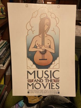 1975 David Lance Goines “Music And The Movies “ Rigid Back Poster 2