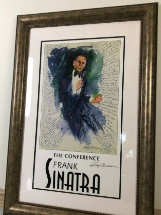 Frank Sinatra - The Conference Framed,  Artist Signed Leroy Neiman