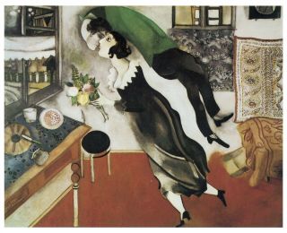 The Birthday 1915 Chagall Famous Classical Great Art Painting Poster Print 24x36