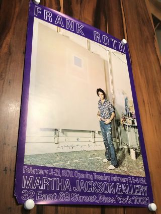 Vintage 1970 Frank Roth Art Poster Martha Jackson Gallery Nyc Hand Signed 24x36