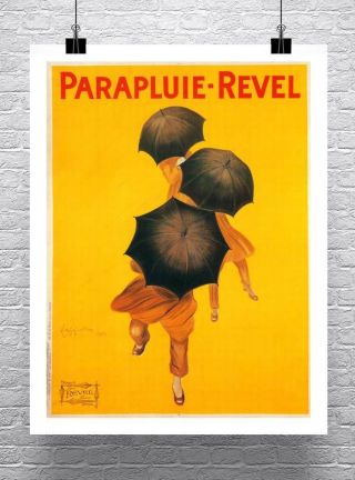 Parapluie Revel Vintage Leonetto Cappiello Poster Canvas Giclee Print 24x32 In.