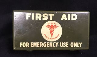 Wwii Us Army First Aid Kit Box (empty)