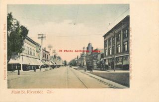 Ca,  Riverside,  California,  Main Street,  Business Section,  M Rieder No 2642