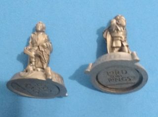 Lord Of The Rings Sam And Frodo Pewter 1 - 5/8 " Figurines By Rawcliffe