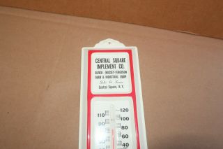 NOS 1960s Vintage Oliver Allis Chalmers Metal Advertising Thermometer in Org Box 3