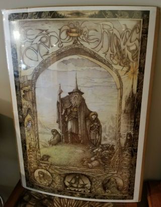 Vintage Lord Of The Rings Poster Artist Jimmy Cauty -