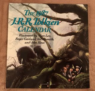 1987 J.  R.  R.  Tolkien Calendar Hobbit Lord Of The Rings