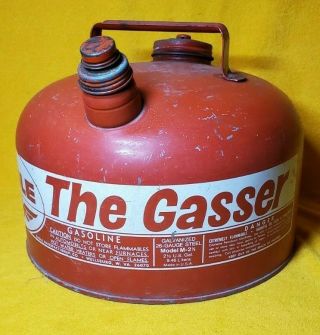 Vintage Eagle The Gasser 2 1/2 Gallon Galvanized Gas Can Model M 2 1/2