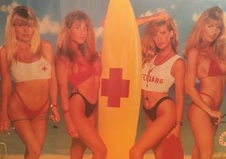 Vintage Poster Life Savers Classic Sexy Girls Women Beach Pin - Up Life Guards