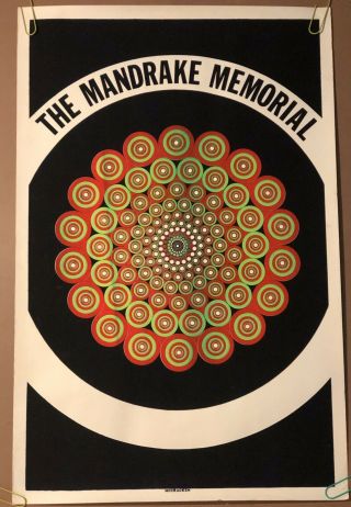 The Mandrake Memorial Vintage Blacklight Poster Pin - Up Mccracken 1970’s