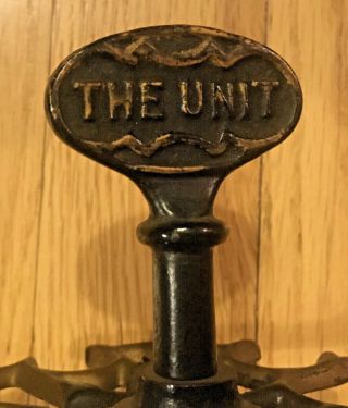 Vintage ' The Unit ' rubber stamp carousel store display - Victorian heavy c.  1900 2