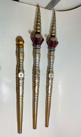3 Great Wolf Lodge Magic Quest Wands Spiral (slightly Bent Tip)