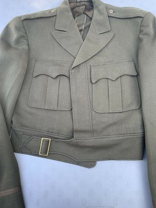 Ww2 Custom Us Army Od Dress Ike Jacket Size 36 Named Inside