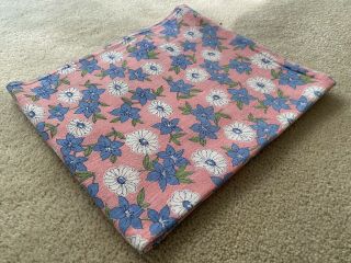 Whole Vintage Feedsack.  Pink And Blue Floral.