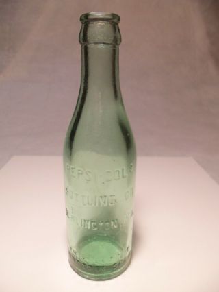 Early 1920s Aqua Green Straight - Sided Pepsi - Cola Bottle Burlington,  Nc
