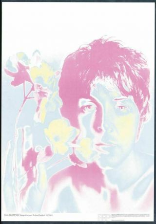Authentic Beatles Poster Paul Mccartney By Richard Avedon Done In 1967
