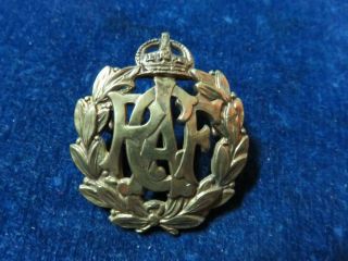 Orig Pre Ww2 Cap Badge " Rcaf - Royal Canadian Air Force " 1st Pattern " R "